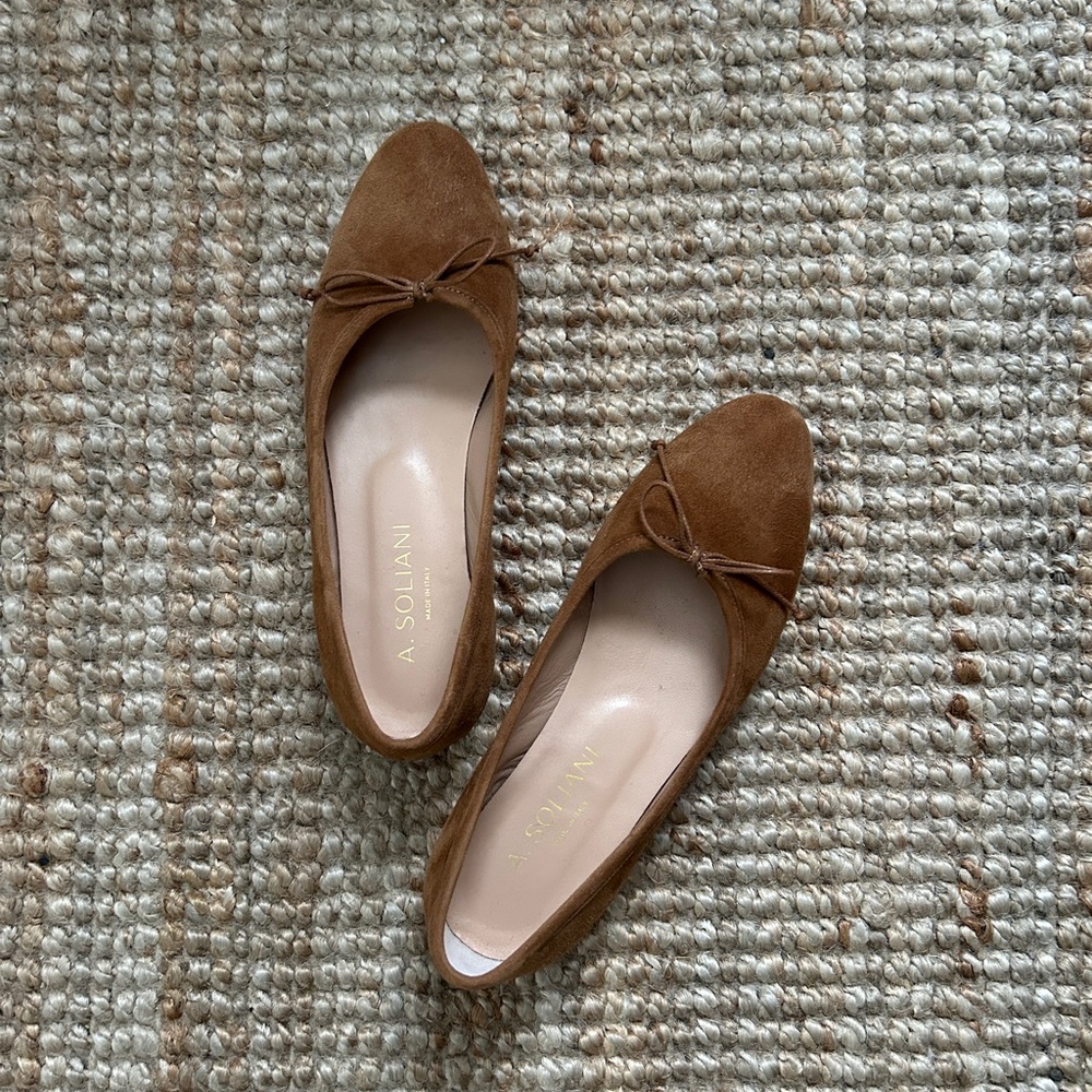 A. Soliani Amaretto Suede Ballet Flats EU size 36